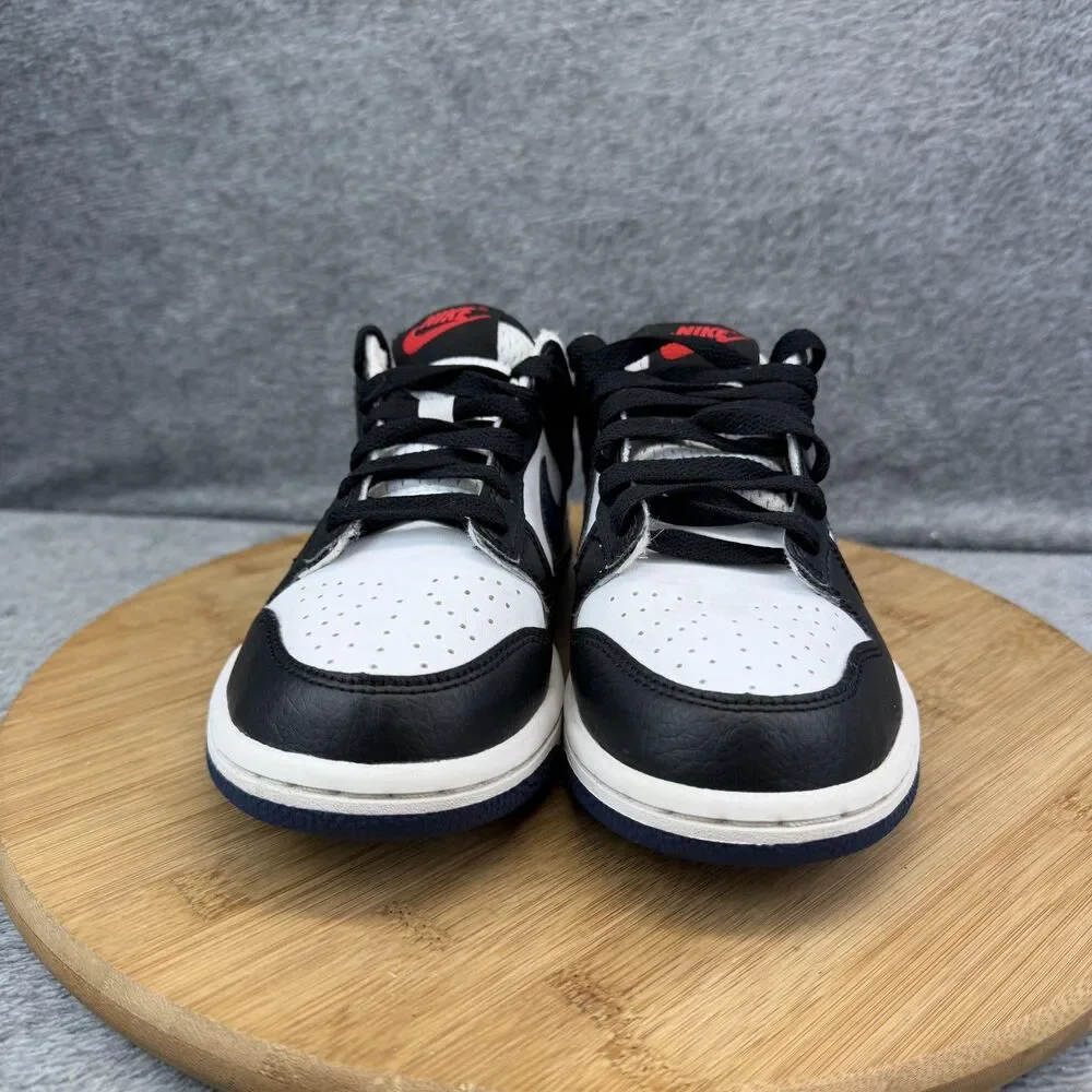 Nike Dunk Low Shoes Boys Size 4.5Y Black White Basketball Sneakers HJ9202-001